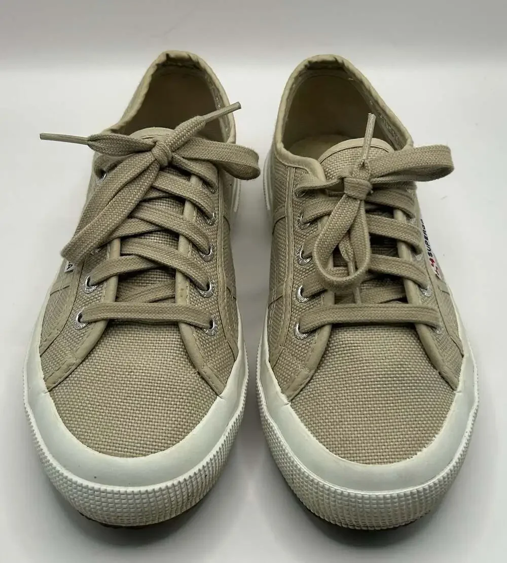Superga S000010-849 Classic Canvas Sneakers Khaki Tan Women's Size 6 US